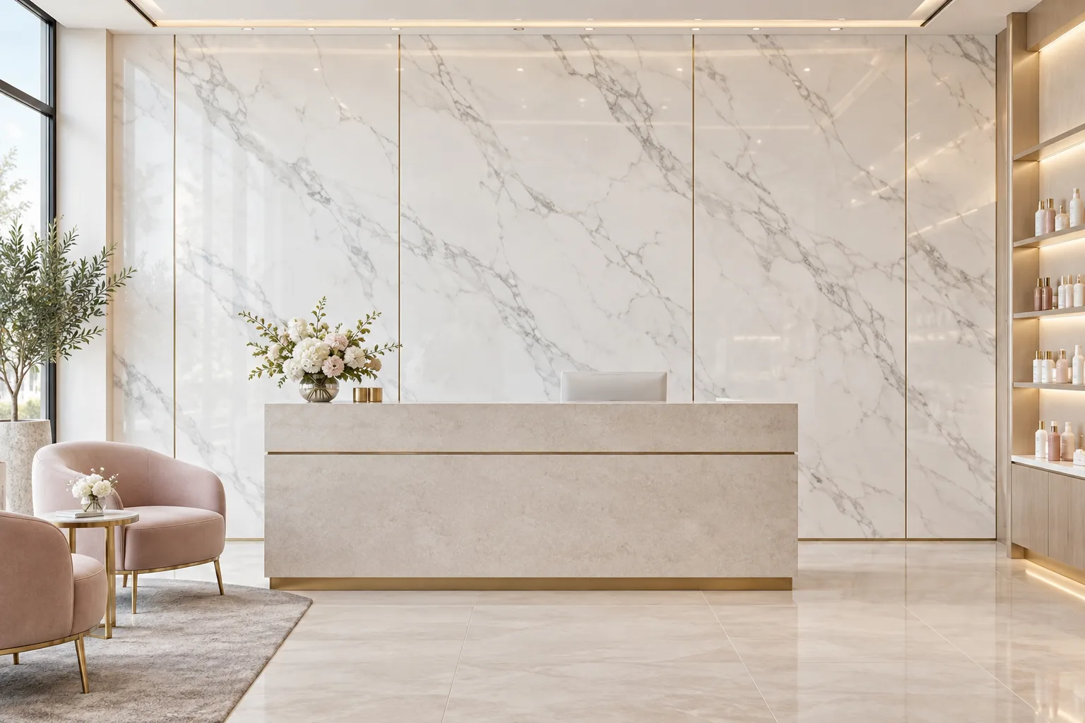 UV Marble Sheets for Beauty Retail: Separate Decorative Walls from Chemical Exposure Zones