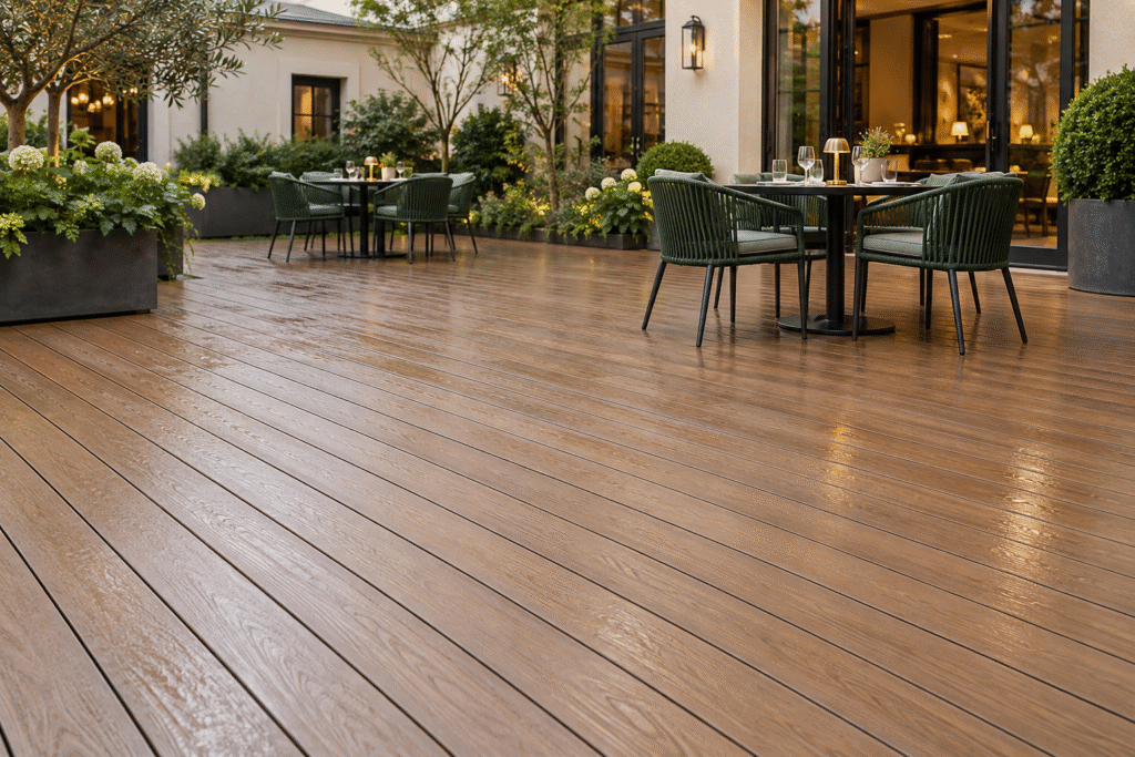 WPC Decking: Assess Wet Slip Resistance for Restaurant Terraces
